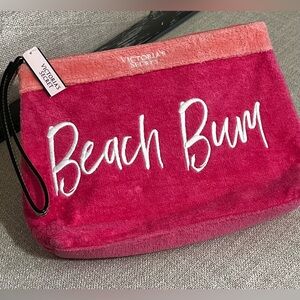 Victoria's Secret Plush Pink & Coral 'Beach Bum' Wristlet
